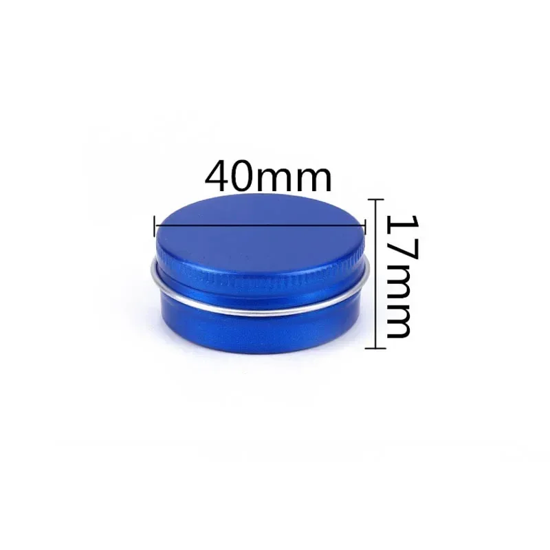 50 stks/partij Schroefdraad Aluminium Doos 15g Lege Tin Pot Kaars Potten Ronde Monster Pot Voor Gezichtscrème Lippenbalsem cosmetische Containers