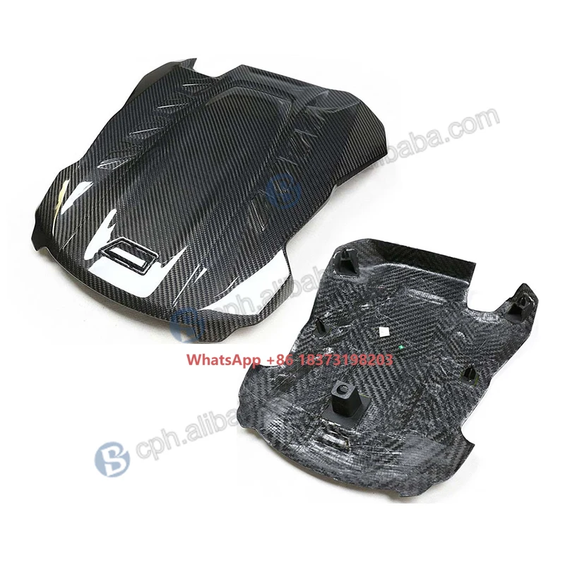 

BENSNEES Upgrade Performance New Front Dry Carbon Engine Cover with Screws for F95 X5M & F96 X6M