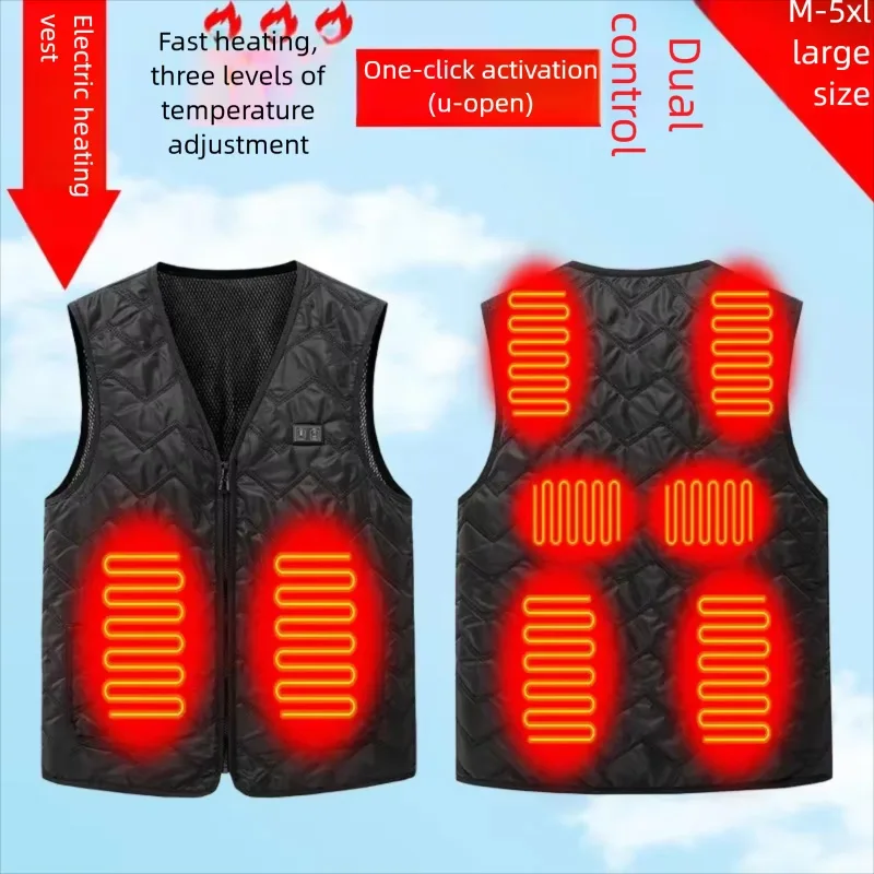 8-Zone Heated Vest for Men Women Warm Cozy Heated Vest Autumn Winter Warm-Up Heating Waistcoat Outdoor Sports Sleeveless Coat