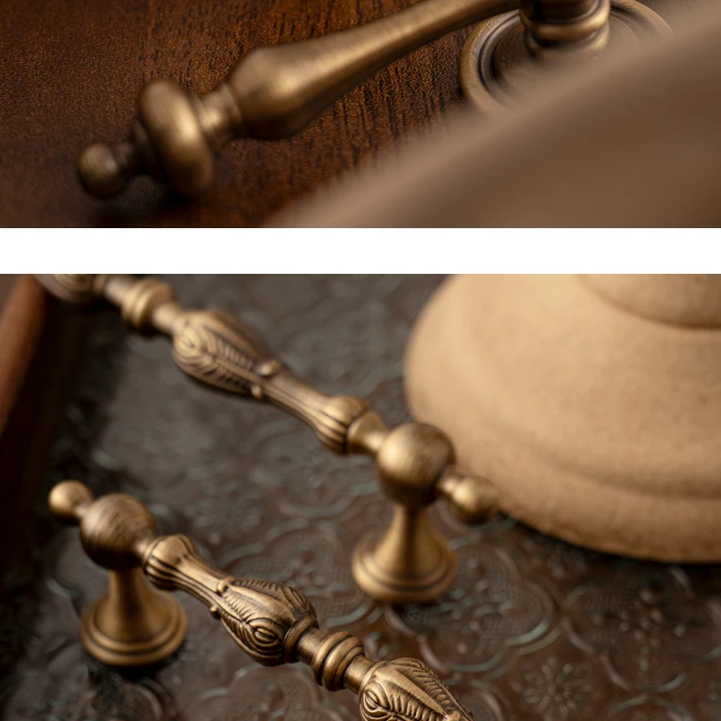 Antique brass furniture pull and drawer knob — supplier illustration 6