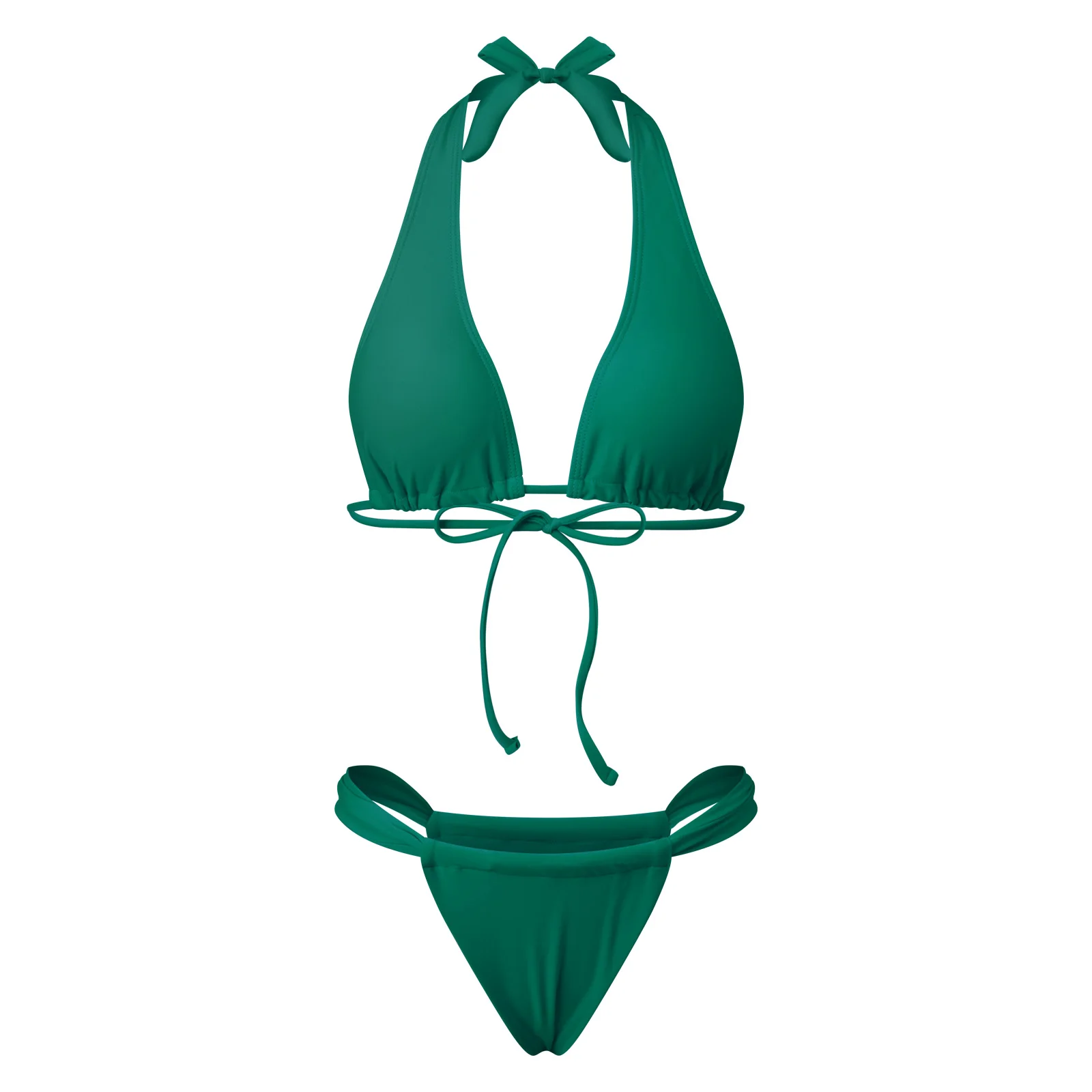 

Sexy Dots Print Bikini Sets 2026 Women Halter Push Up Bra Thong Swimsuit Brazilian Beach Bathing Suits Micro Swimwear Vacation