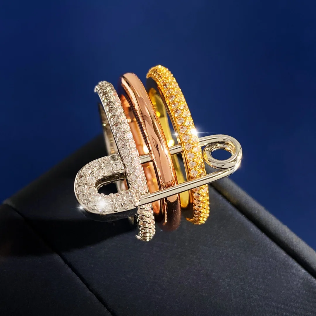 Stackable CZ Rings for Women, Multicolor Silver