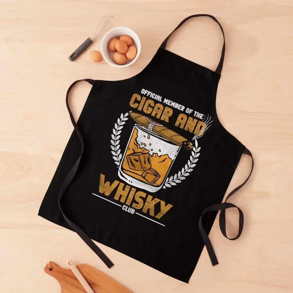 Cigar & Whisky Cigars Apron christmas kitchen cloths Men kitchen Apron