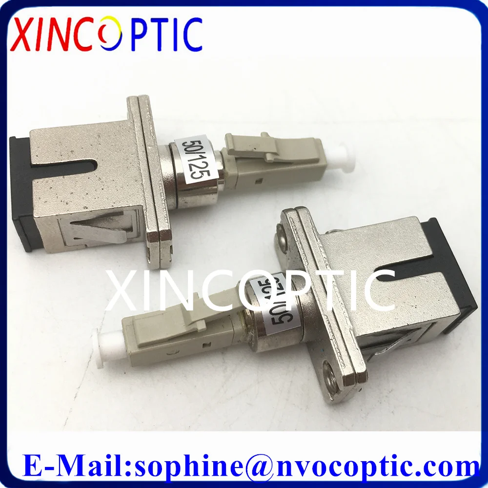 High quality FTTH LC Male to SC Female OM2 MM Multimode Simplex Hybrid Metal Fiber Optic SC-LC Switch Adapter Coupler Connector