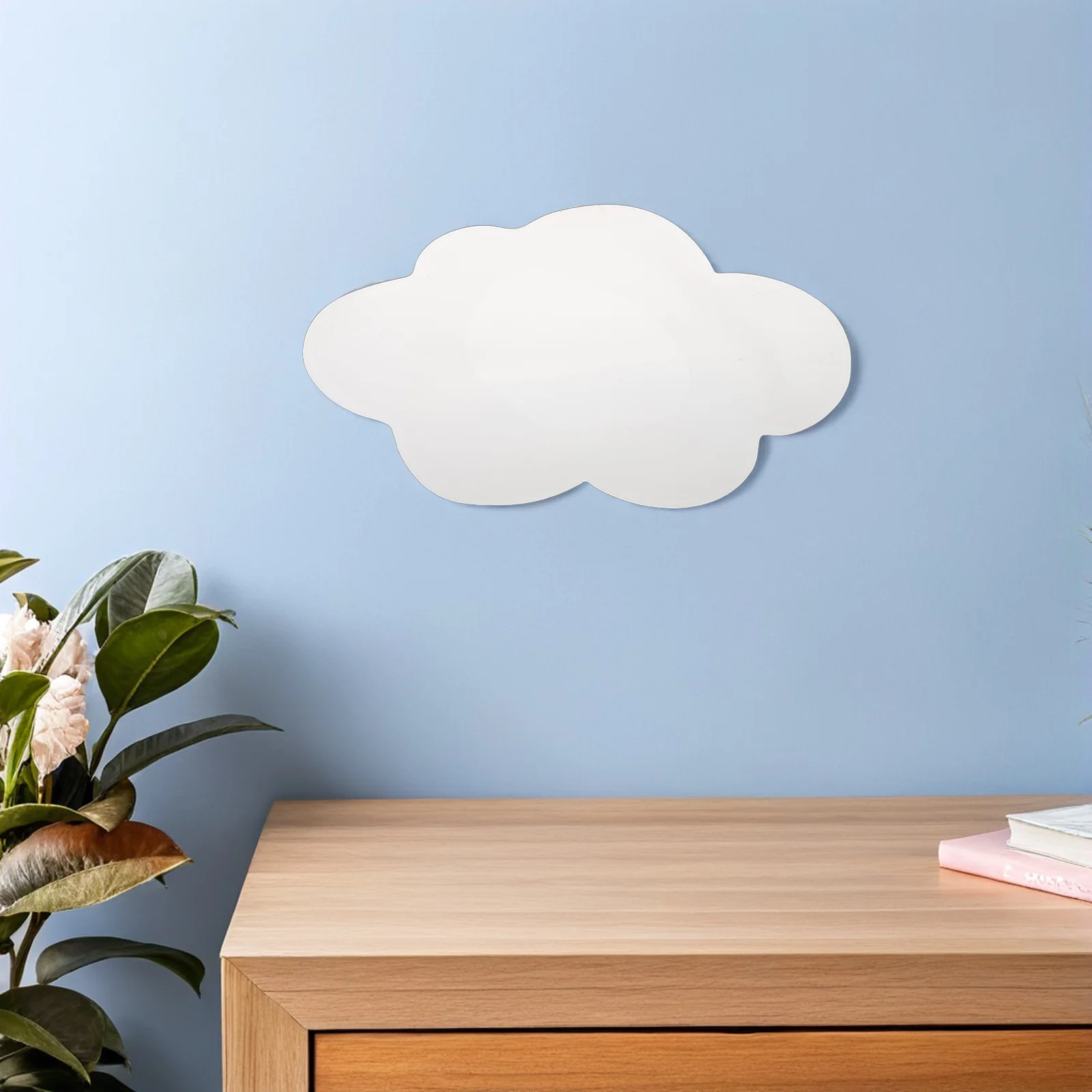 4pcs Cloud Wall Mirror Decals Acrylic Self-Adhesive Decorative Stickers For Bedroom Living Room Bathroom Vanity Nordic Retro