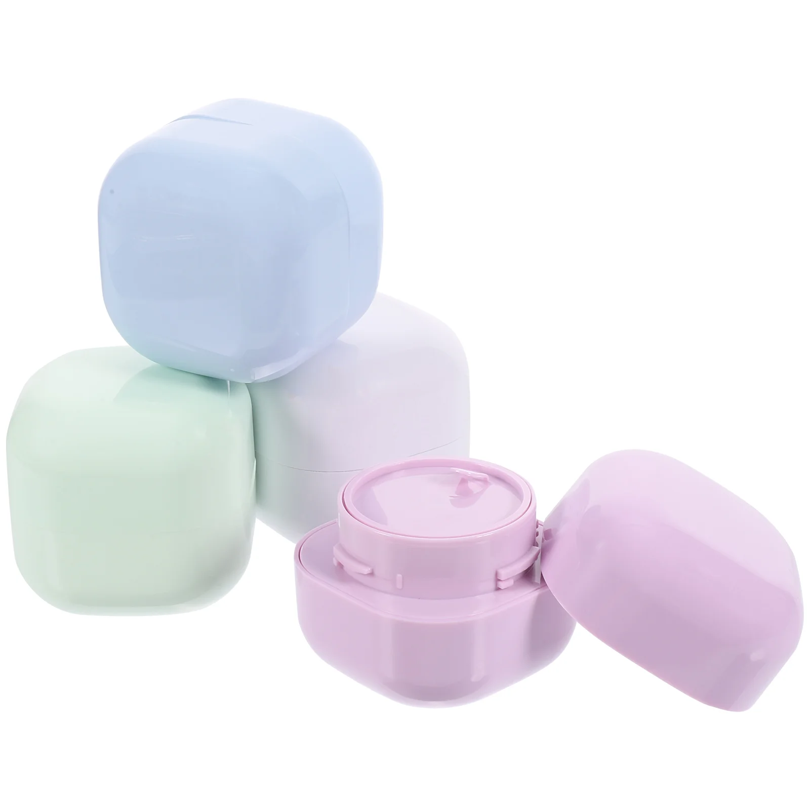 4 Pcs Cream Jars Eye Travel Storage Bottle Face Cosmetics Sample Holder Bottles