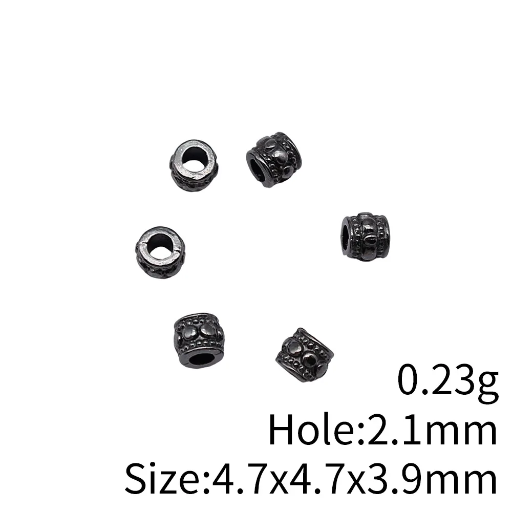 WYSIWYG 100pcs 4.7x4.7x3.9mm 5 Colors Small Hole Beads Spacer Beads Pendant For DIY Jewelry Making Handmade Jewelry Findings