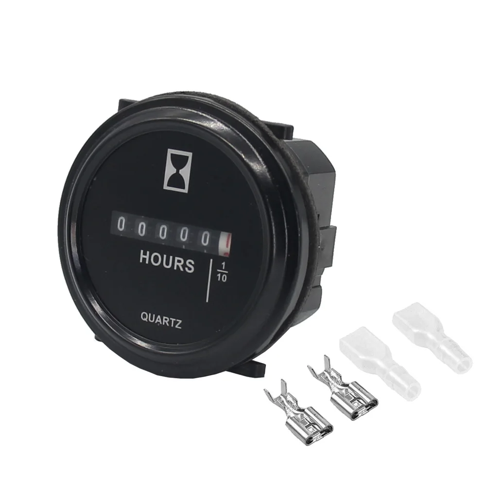 DC 12v 24v 36v Digital Hour Meter Counter Quartz Timer for Marine Boat Engine 2