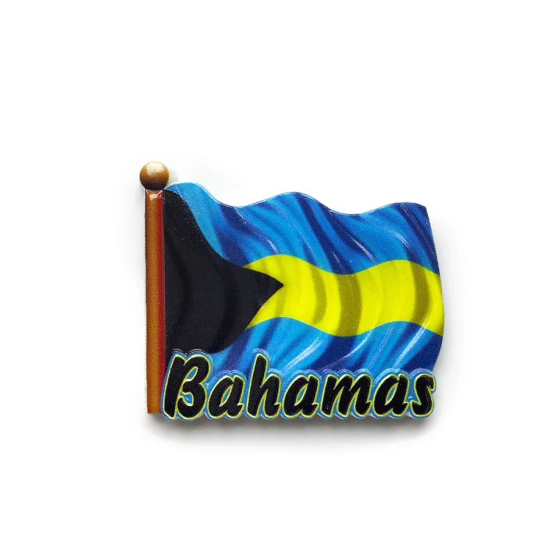 Bahamas Flying Flag Cultural and Creative Refrigerator Magnet Personalized Creative Travel Souvenir Exquisite Home Decoration - Image 3