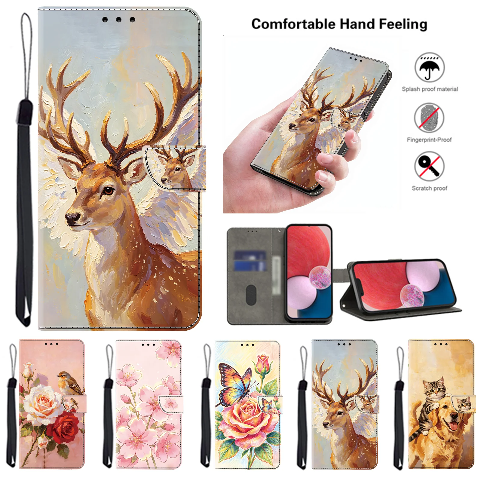 Magnetic Flip Leather Wallet Case For SamSung Galaxy A04s A05s A06 A07 A12 A13 A14 A15 A16 A17 A21s A22 A23A24 A25 A26 A27 4G/5G