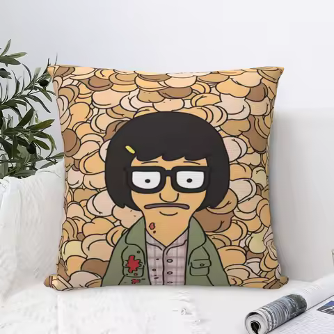 Bobs Funny B-Burgers Printed Pillowcases Cushion Cover Pillow Covers Warm Sofa Decorations Zipper Multi Size