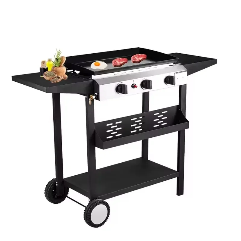 Heavy Cast Iron Grill with Multi Burner System for Large Backyard Gatherings Professional Grade Outdoor BBQ Station