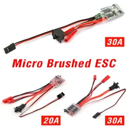 Microesc 20a 30aブラシ付き電動リモコン,2s 4-8v,diy mini 1/16 1/18 1/24 rc,自動車,ボート,タンク用,ブレーキ付き