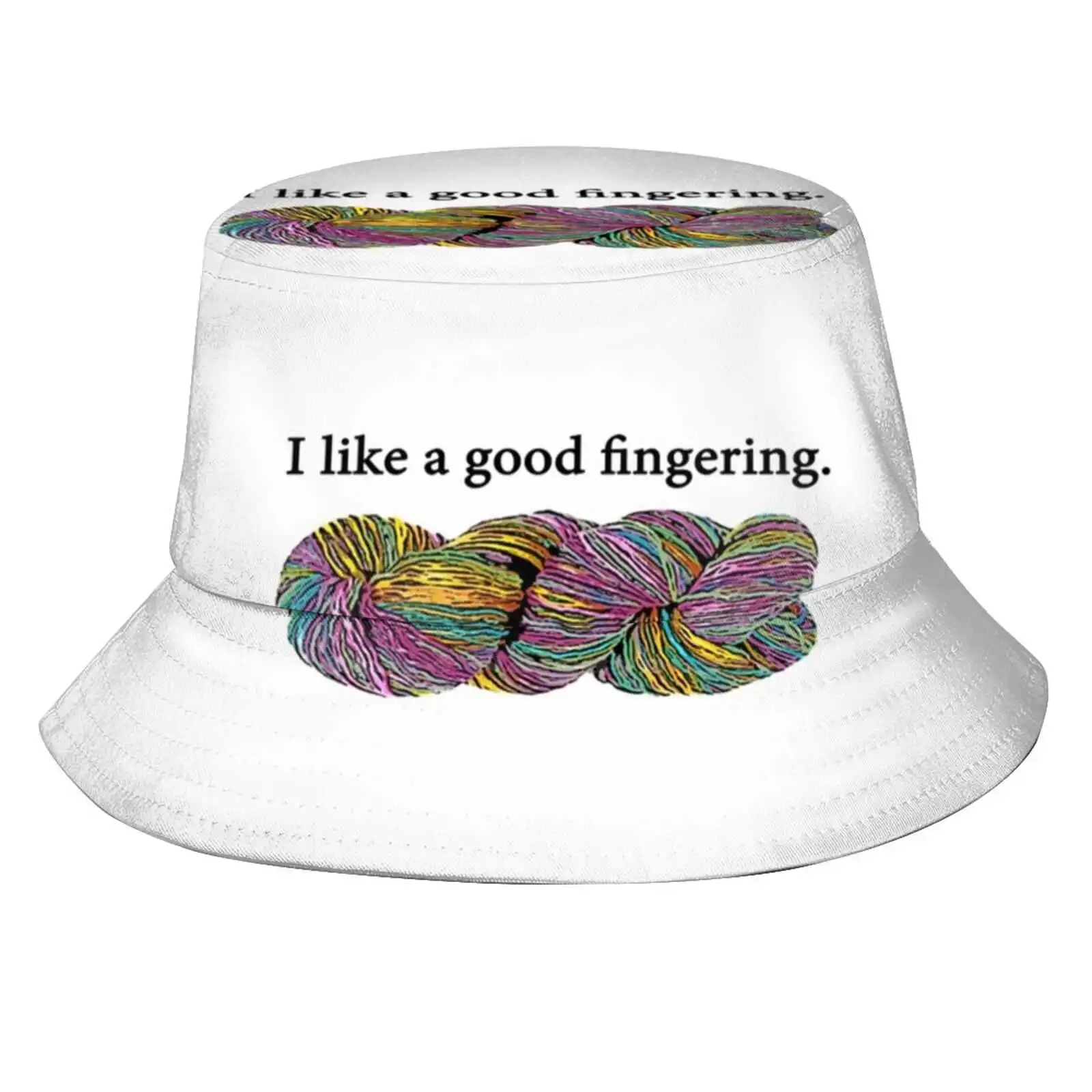 I Like A Good Fingering (Yarn). Sun Cap Fisherman Hat Bucket Hats Fingering Yarn Knitting Crocheting Fiber Fingering Weight