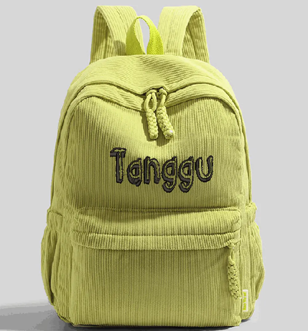 

Personalized Backpack 2025 Soft Schoolbag shoulder straps Large Capacity Custom Unique Name Embroidered Corduroy Special Design
