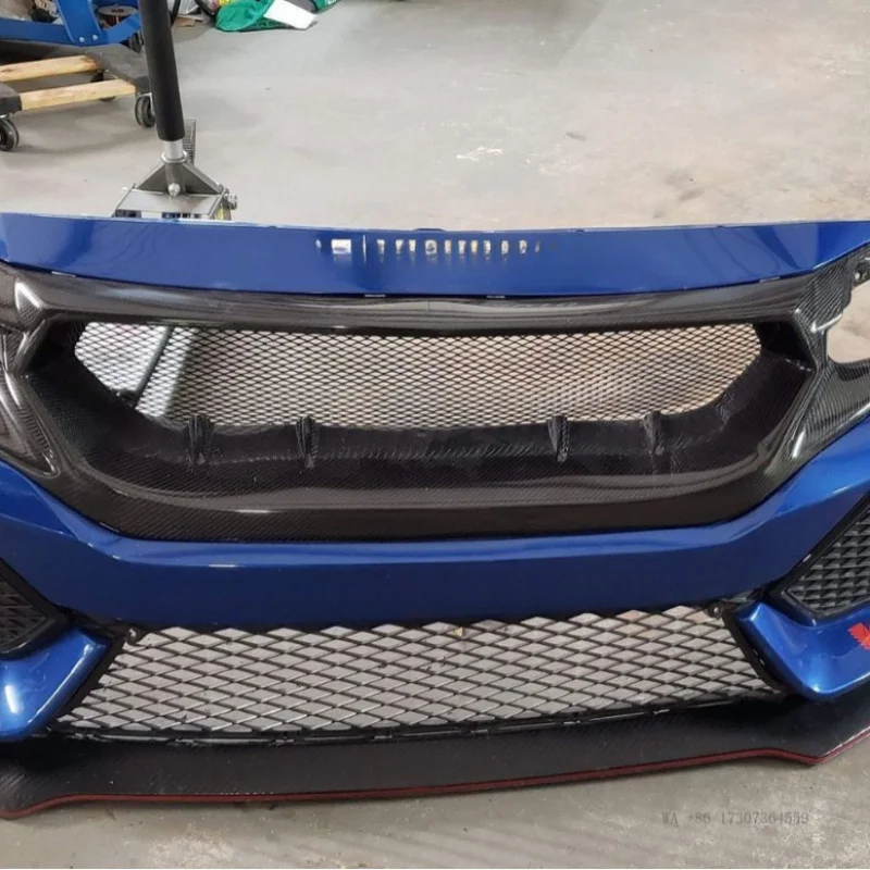 

Hot for Honda FK8 Civic Type R carbon fiber modification parts Js Racing face mask front bumper grille