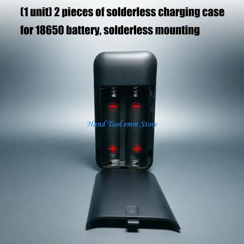 H37F Removable Battery Case Battery Holder Rechargeable Batteries Storage Box Detachable Mobile Power Module Plastic Texture