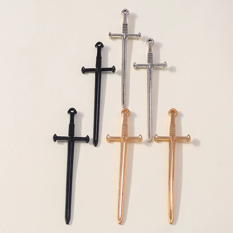 10pcs Steampunk Sword Cross Charms for DIY Crafting