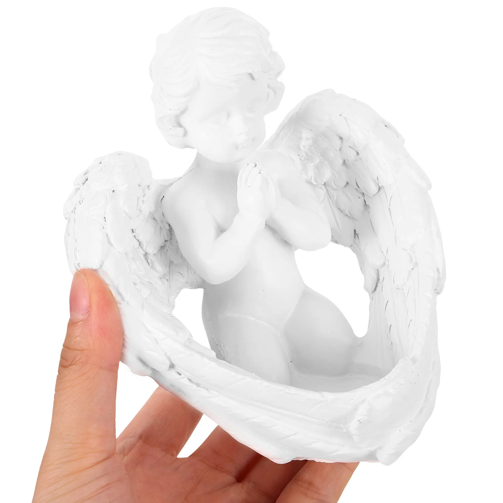 

Angel Wings Resin Holder Lightweight Decorative Table Stand for Birthday Christmas Thanksgiving
