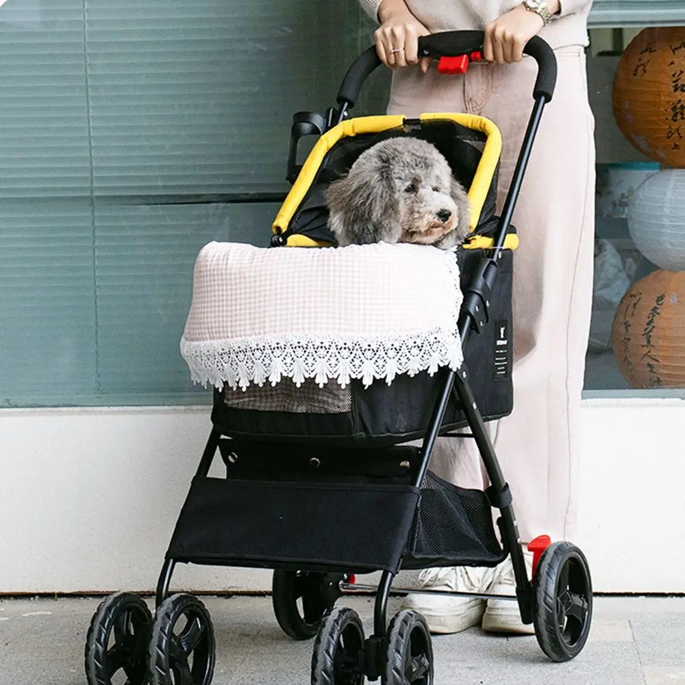 Easy Carry Soft Pet Stroller Pad Washable Anti Dirt Cat Inner Mat Anti-Slip Breathable Small Cart Edge Mat Bed