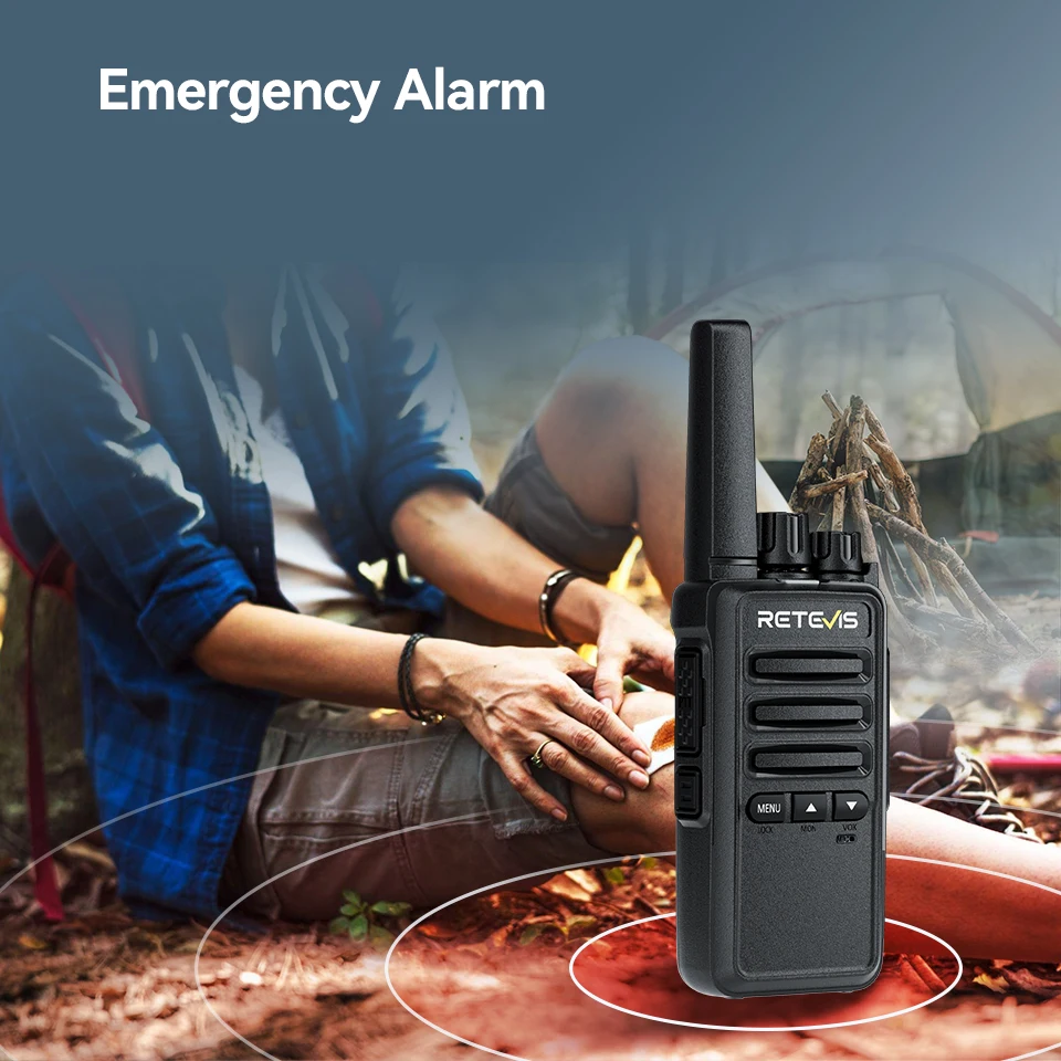 Retevis RT668B Walkie-Talkie PMR446 FRS Lizenzfreies 2er-Set Walkie-Talkies Kommunikations-Intercom Tragbar für Restaurant Camping – Detail 10