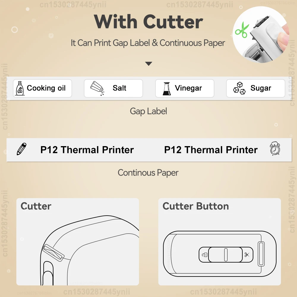 P12 Label Maker Mini Portable Thermal Label Printer Similar as D11 D110 D101 Marklife P12 Label Machine DIY P12 Label Sticker