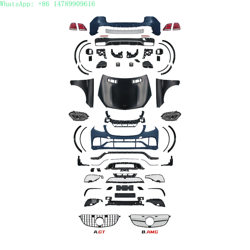 for  W166 ML Upgard GLE63  Bodykit Cover Fender Headlight Taillight for ML W166 Old Change to New GLE Bodykit