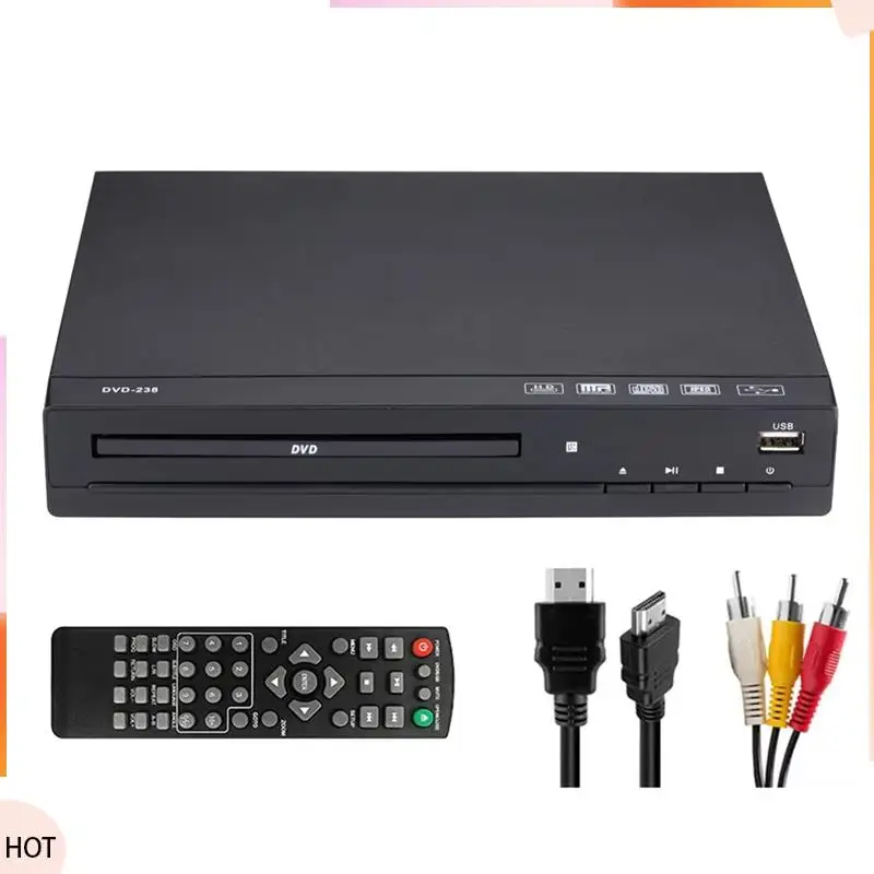 News M238 HD 1080P DVD Player With Remote Control USB MP3 MP4 Support Disc Player For Home For TV Projectors Eu Plug