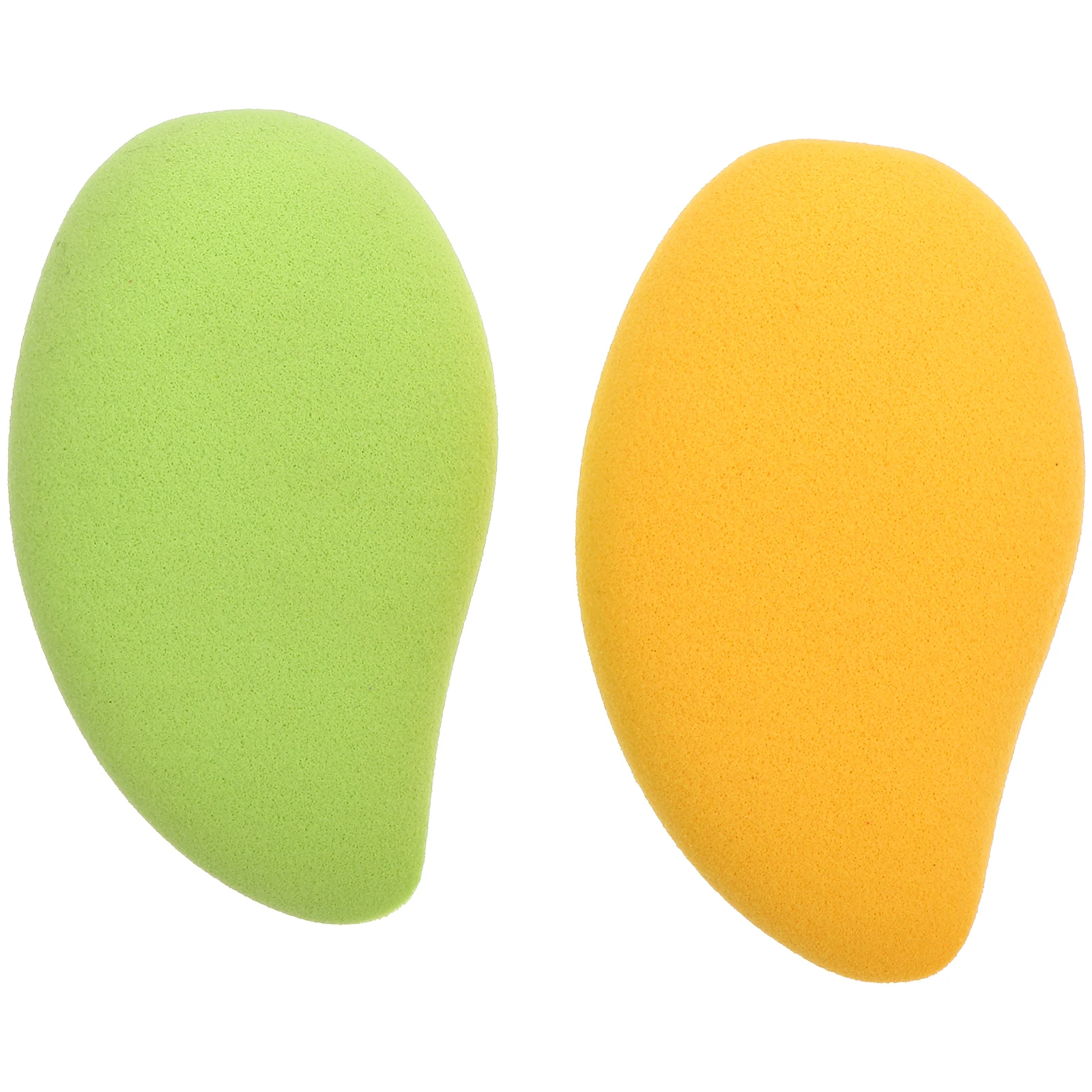 2 pcs Mango Shape Makeup Soft Face Powder Applicators For Sensitive Skin Portable Tools Stylish Beauty