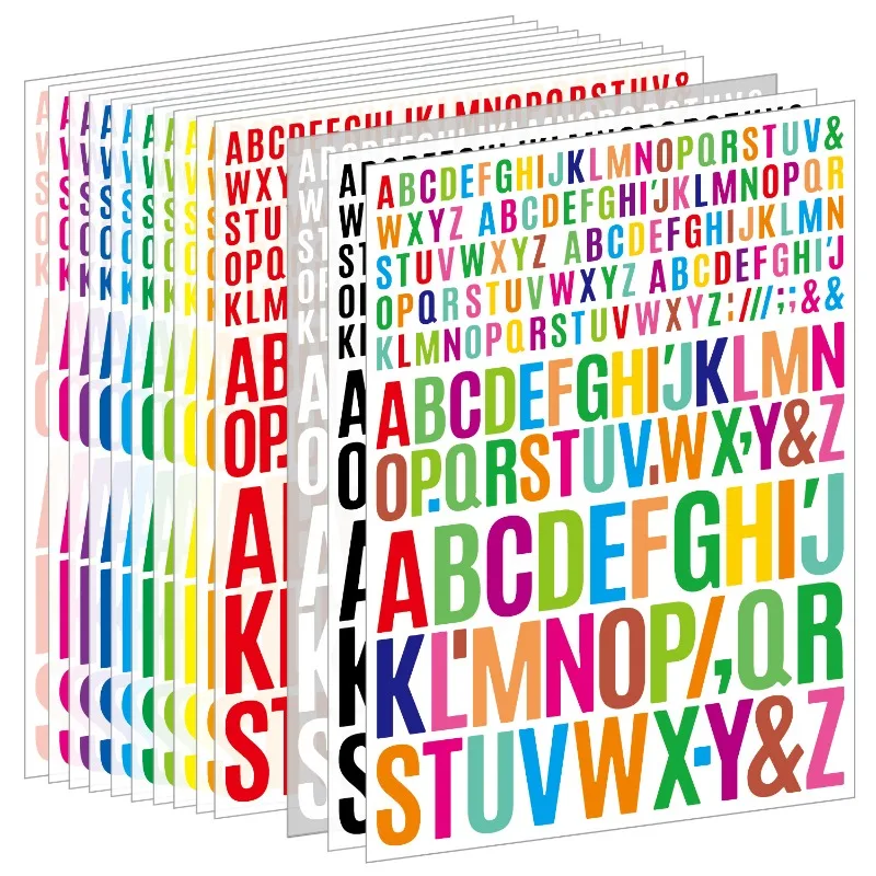 1 Sheet Self-Adhesive Alphabet Letter Sticker Ifor Scrapbooking Holiday Card Journaling DIY Decor Stationery Label Sticker