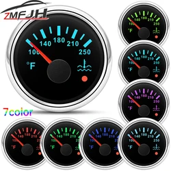7 Colors Backlight Water Temperature Gauge 100-250℉ Water Temp Meter For Marine Boat Digital Car Gauge Water Temp Indicator