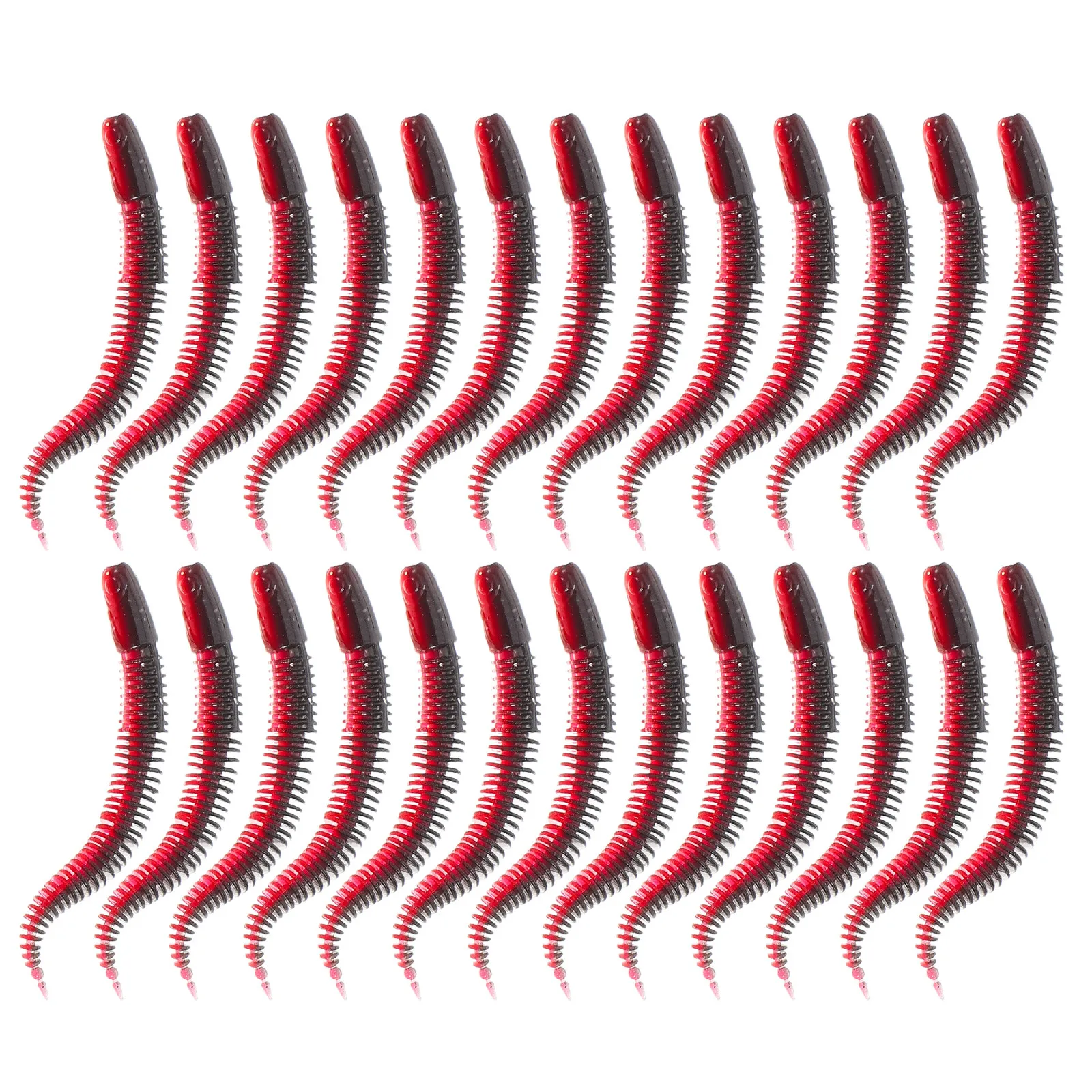 

30Pcs Lure Soft Bait Floating Worm Lures Realistic Fishing Worms Bass Fish Bait Soft PVC Fishing Lures Worm Decoration
