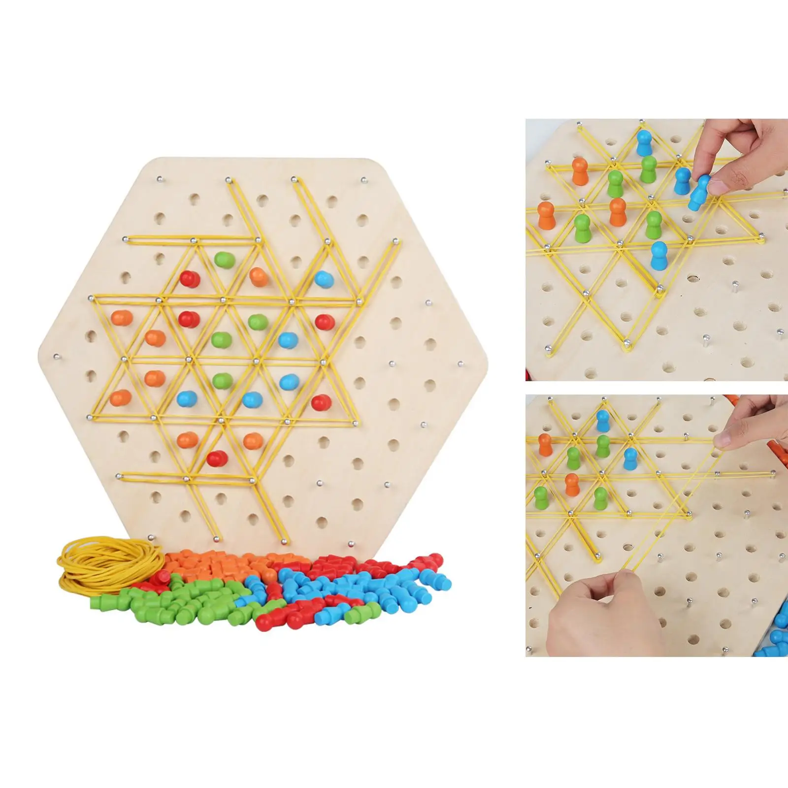 Triangle Chess Game Parent Child Activity Hand Eye Coordination Tabletop Game Exercise Thinking Toy for Family Party Girls Boys