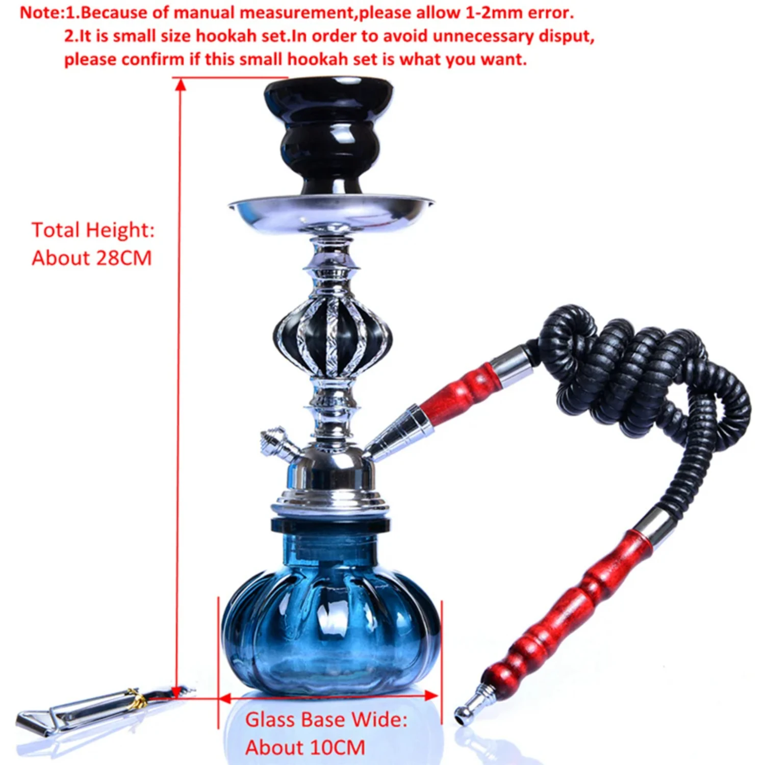 Portable Travel Hookah Small Shisha Pipe Set Narguile Chicha Pipa with Hose Bowl Tongs Charcoal Tray Smoke  Accessories