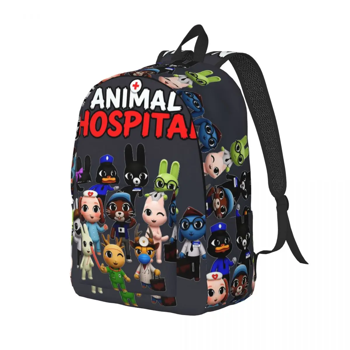 Horror Game Animals Hospitals Backpack for Boy Girl Student School Bookbag Daypack Preschool Kindergarten Bag Durable