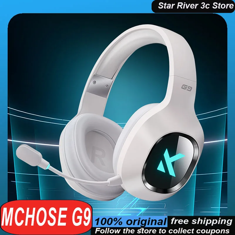 Mchose G9 Pro Gaming Headphones Wireless Tri Mode Head Mounted Strap With Microphone Low Latency Customized Gaming Headphones