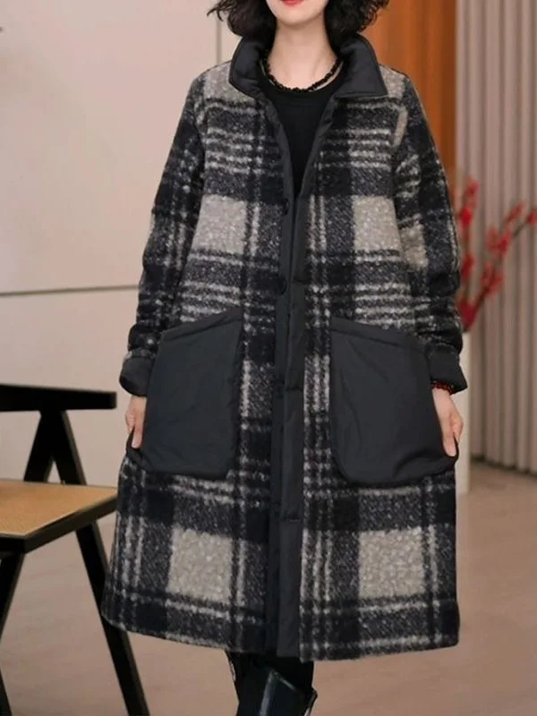 

Теплая хлопковая верхняя одежда: длинное повседневное женское пальто в стиле Хепберн, средней длины, свободного кроя, модная ветровка для повседневной носки