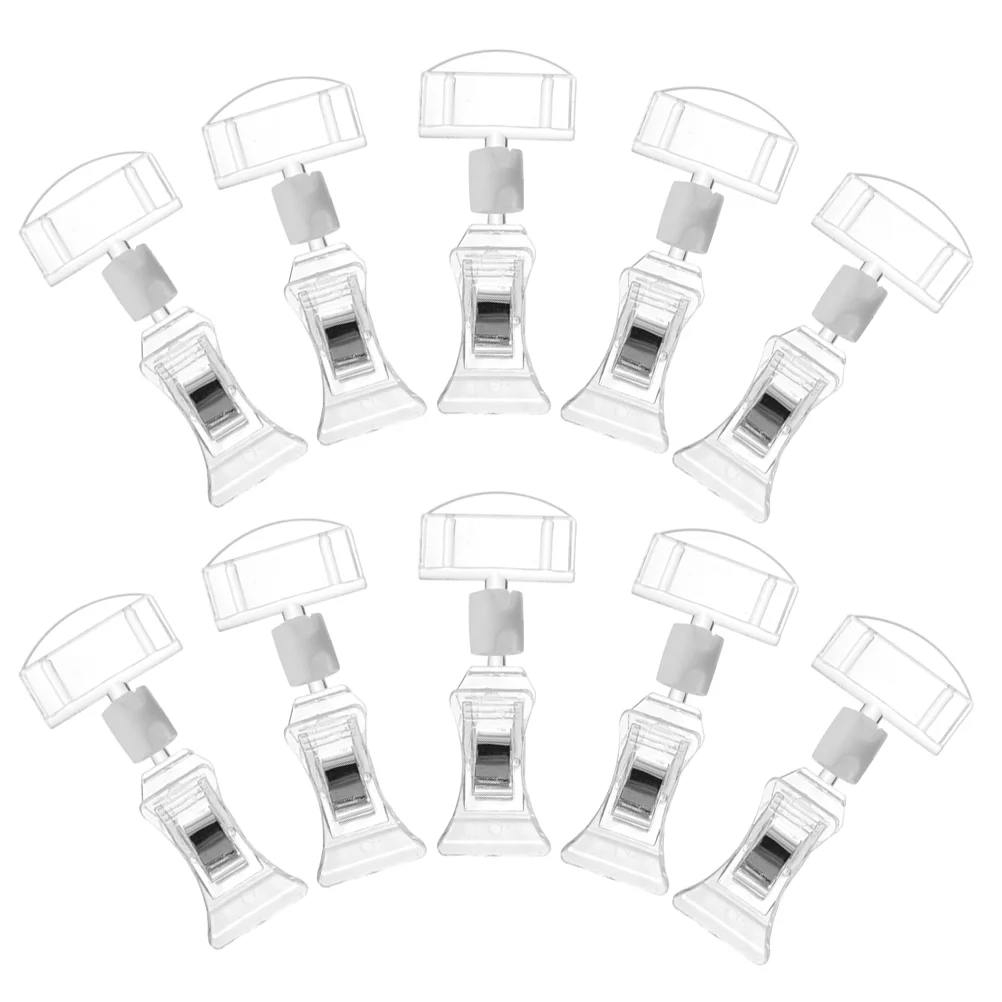 

10 Pcs Acrylic Advertising Folder Label Racks Clip Clip-on Mall Display Stand Price Exhibition