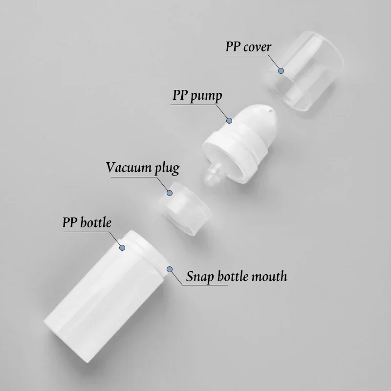 10 pz 5 ml 10 ml 15 ml Bottiglie di lozione riutilizzabili Accessori da viaggio Shampoo Fondotinta liquido Contenitore cosmetico Bottiglia con pompa a vuoto