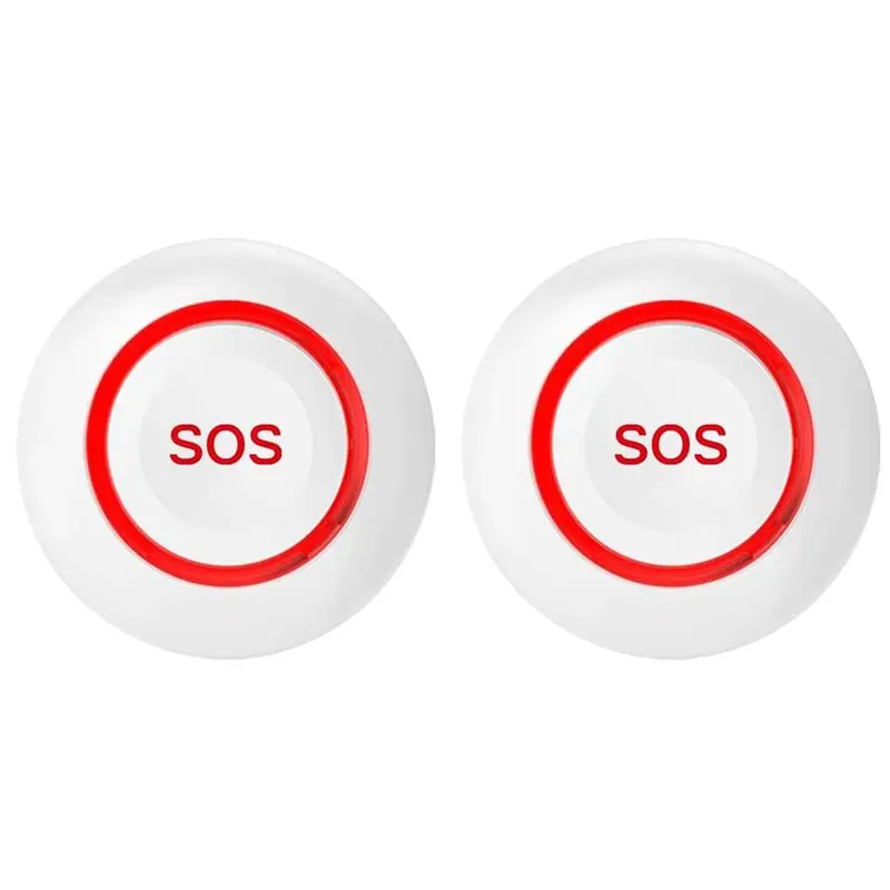 

【RECOMENDAR】2X Wifi SOS Alarm Button Battery Rechargeable Elderly Smart Emergency Panic Button Old Man Personal Self-Defense