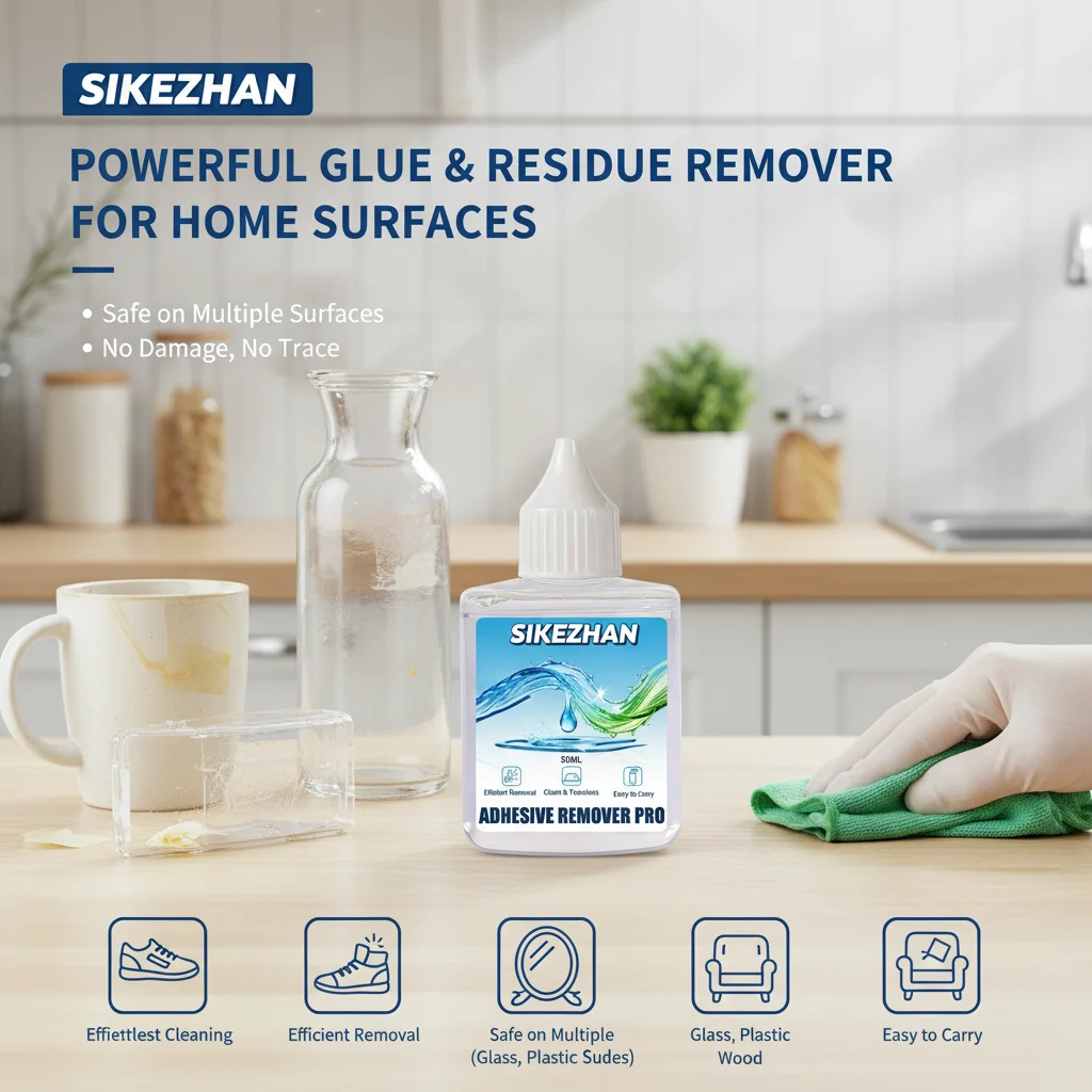 Adhesive Remover with Scraper– Fast Sticker/Label/Tape Residue Cleaner, Traceless, Safe for Glass/Tile/Metal/Plastic