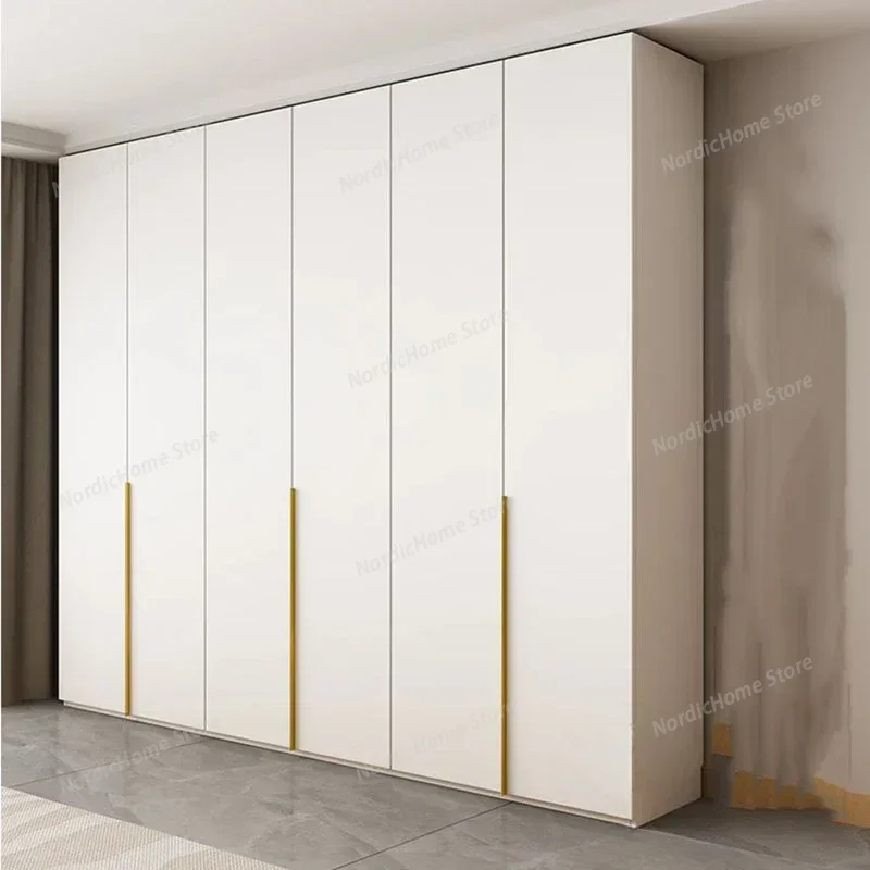 

White Clothes Organizer Wardrobe European Luxury Multifunction Storage Wardrobe Nordic Aesthetic Rangement Chambre Furniture
