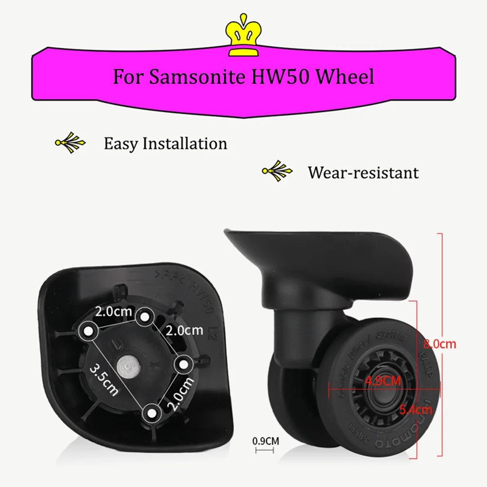 Suitable For HINOMOTO HW50 Suitcases Wheel Trolley Case Universal Wheels Accessories Luggage Password Box Pulley Repairing Kit