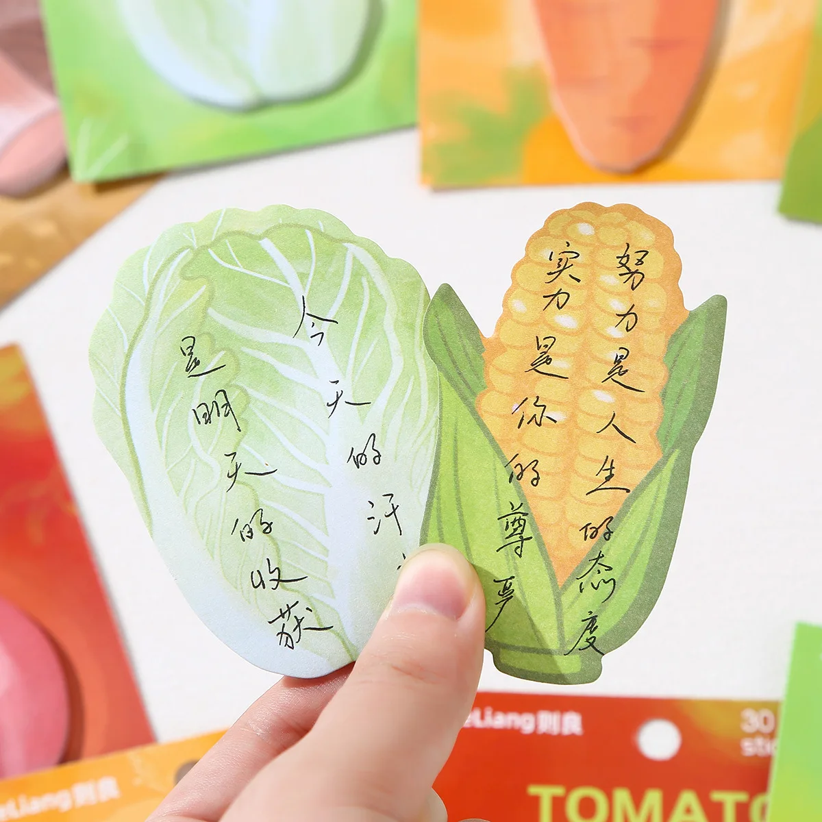 Lovely Student Original Vegetable Post Notes Wish Wall Sticky Note Paper Student Note Book Message Sticker Cute Memo Pad Gift