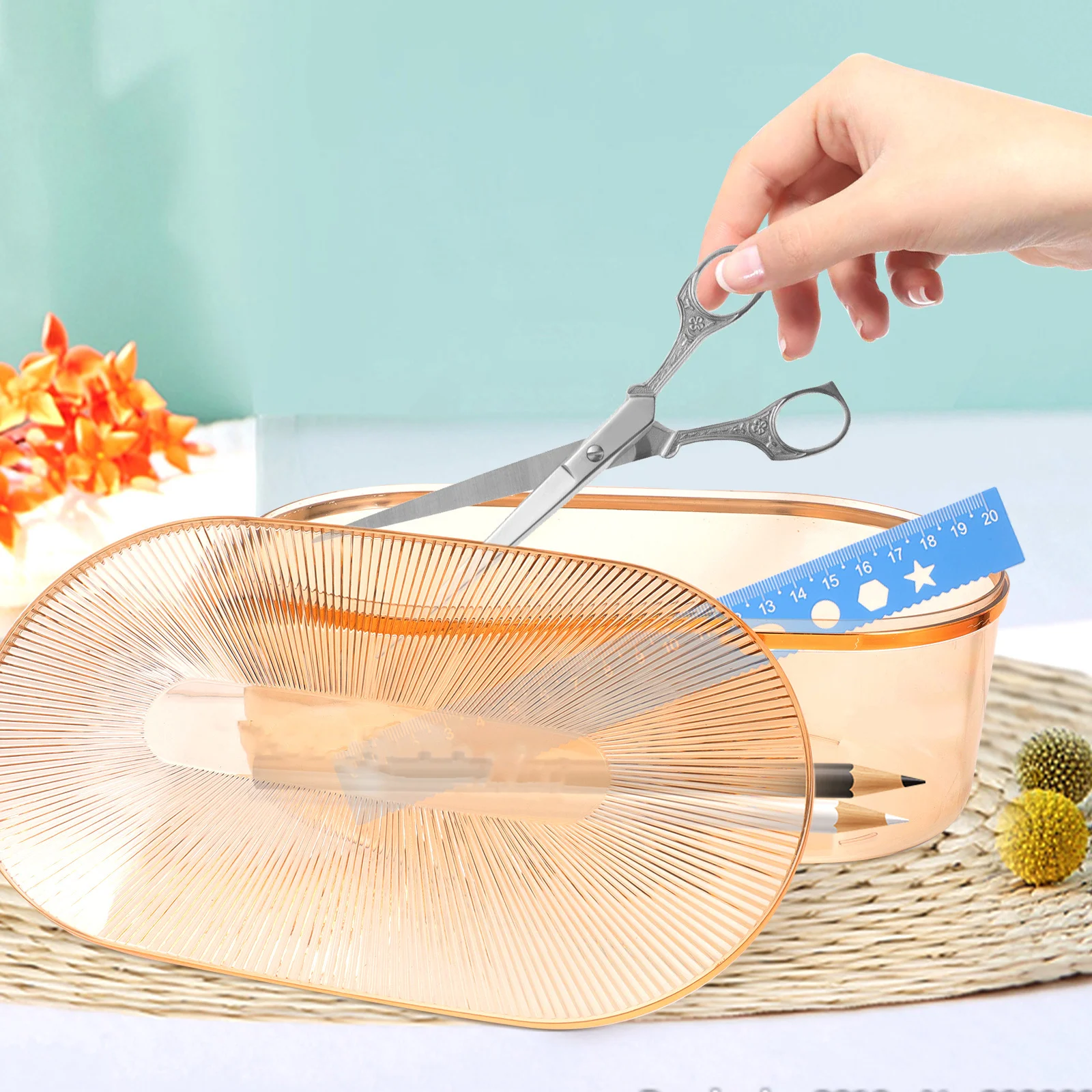 

Desktop Storage Box Acrylic Organizer For Office School Small Object Organizing Solution Tabletop Sundries Storage