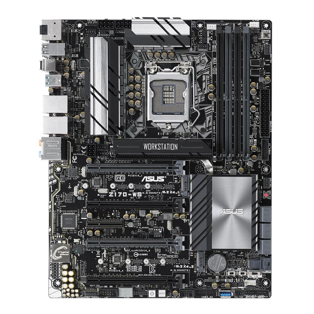 ASUS Z170-WS Mtherboard LGA1151 Intel Z170 4×DDR4 64GB PCI-E 3.0 M.2 ATX  Support i5-6500 i5-7600K i7-6700K i7-7700K CPU