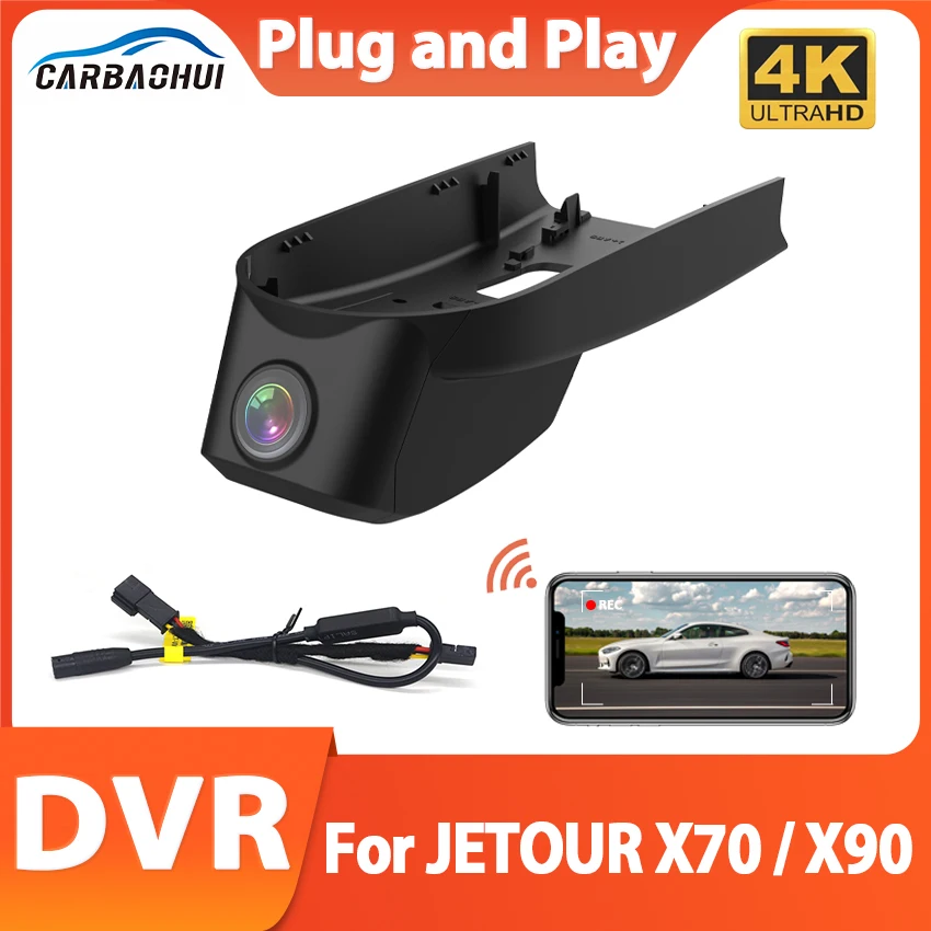 4K HD WIFi Car DVR Video Recorder Dual Lens Dash Cam For JETOUR dashing X70 plus pro X90 customized DashCam Recording Devices
