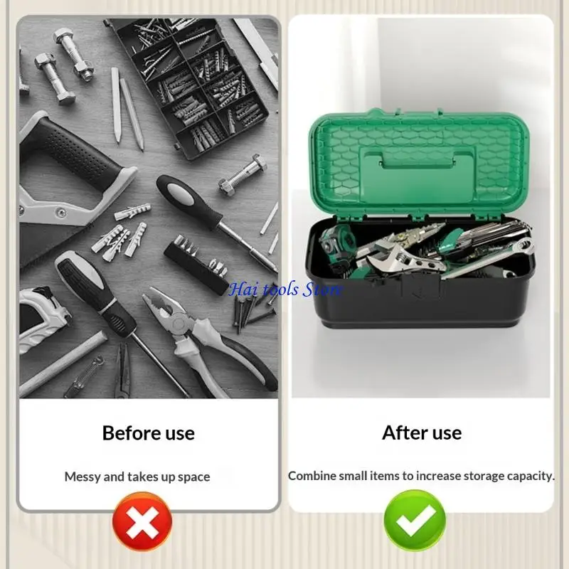 

X37E Прочный пластиковый ящик для инструментов с крышкой-органайзером для электронных рыболовных снастей