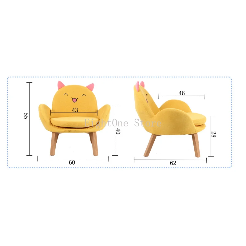 1-10 Age Children Sofa Chair Kids Washable Small Floor Seat Armchair Mini Sac Stool Cotton Linen Cute Cartoon Baby Furniture