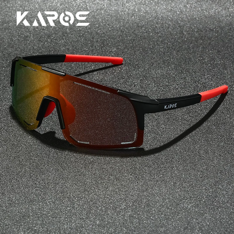 Karos UV400 Radfahren Brille Übergroße Sport Sonnenbrille Männer Frauen Outdoor Schutz Brille Laufen Fahren Bike Racing Brillen